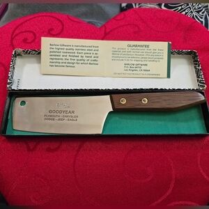 Barlow Stainless Steel Cheese Cleaver Knife  Goodyear Edition